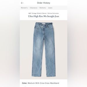 Ultra high rise 90s Straight Jean